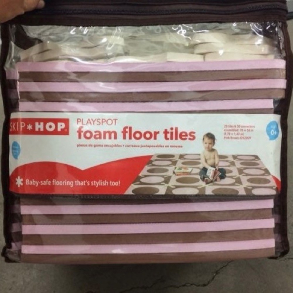 Skip Hop PlaySpot Floor Mat, Light Pink/Brown - Picture 4 of 4